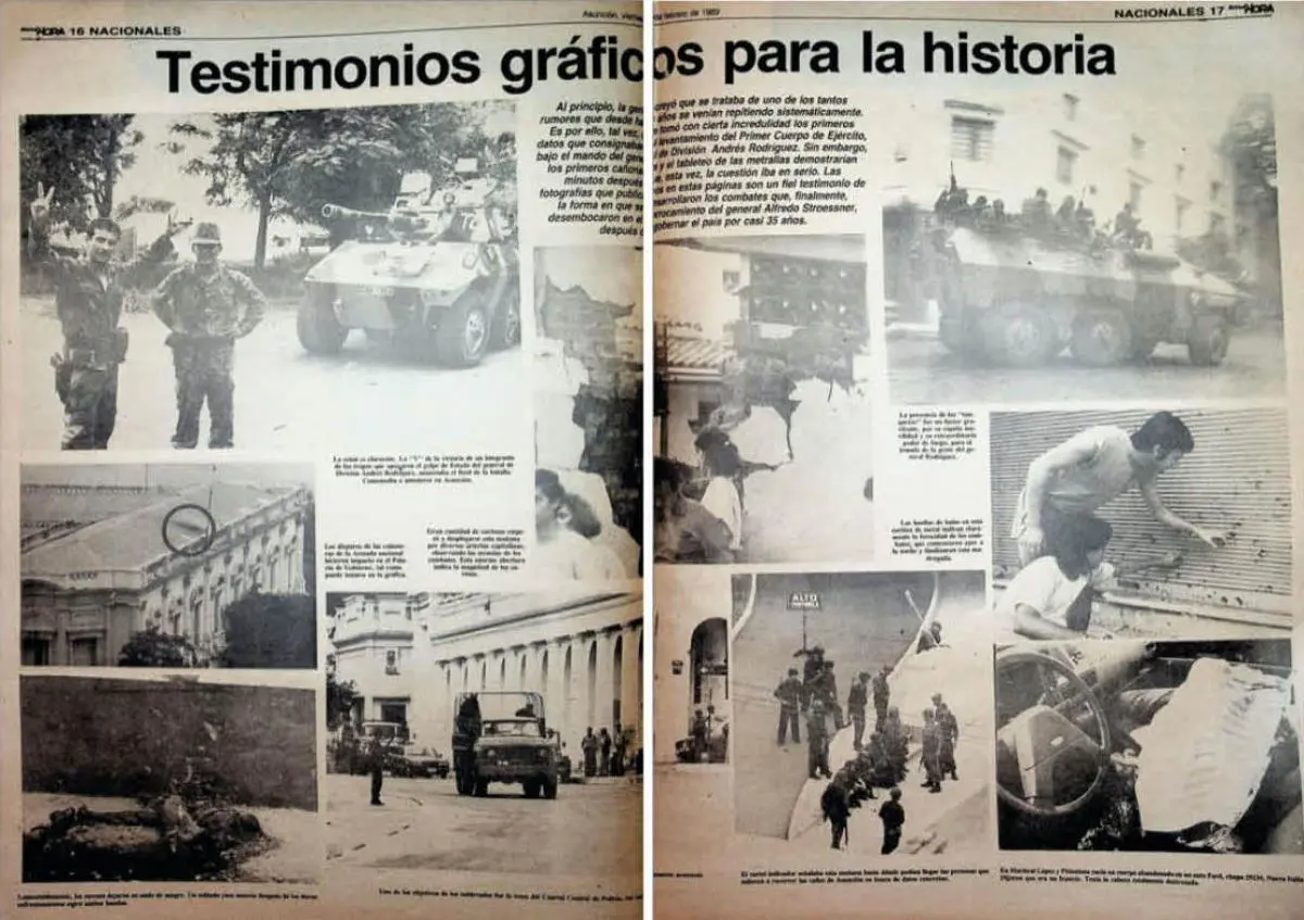 em�ltima Hora/em, 3 de febrero de 1989, p�ginas centrales.�
