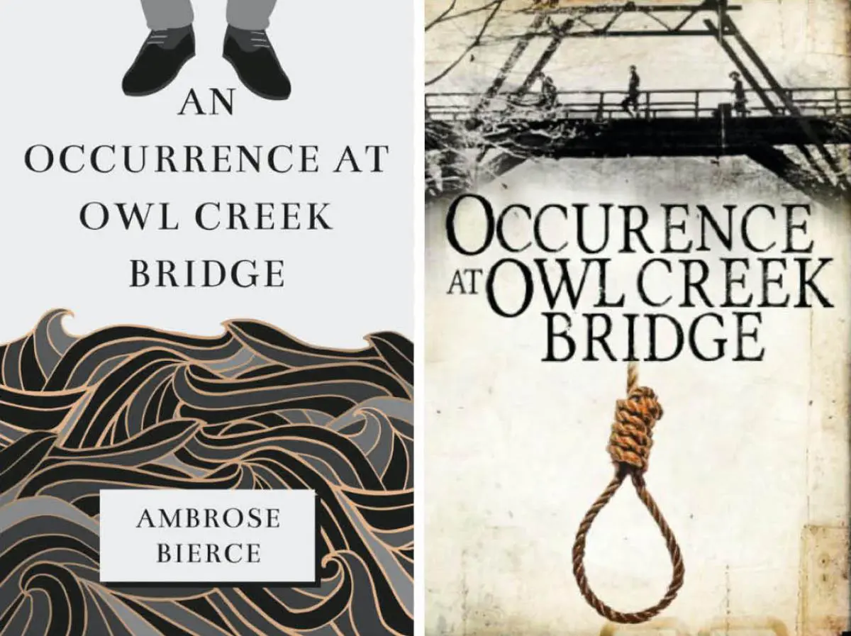 Dos de las tantas ediciones de “An Occurrence at Owl Creek Bridge”, de Ambrose Bierce.