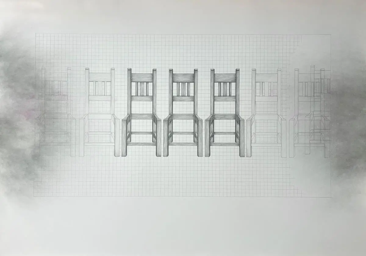 Sara Hooper, dibujo sobre papel. Cortes�a