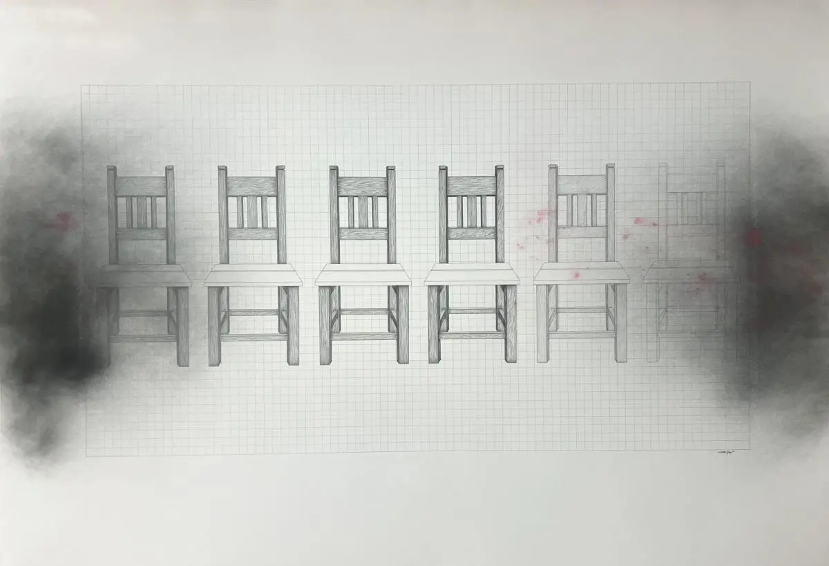 Sara Hooper, dibujo sobre papel. Cortes�a