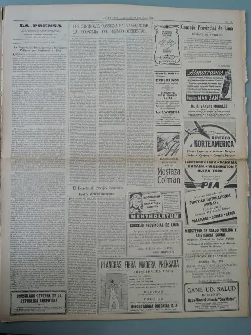 emLa Prensa, /emLima, 1948. Cortesía del autor