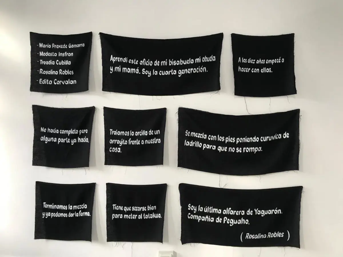 Marcos Ben�tez, obra que cita expresiones de la ceramista popular Rosalina Robles. Cortes�a