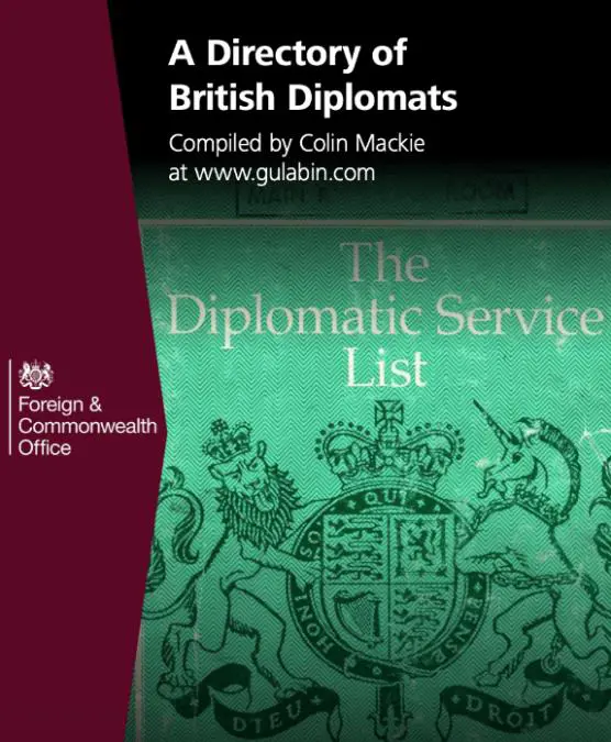 Lista de diplom�ticos brit�nicos. Foreign Service
