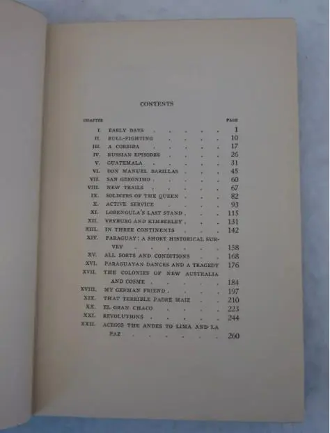 �ndice deem Travel and Adventure in Many Lands/em, libro publicado por E. P. Dutton & Company, Nueva York, 1926.