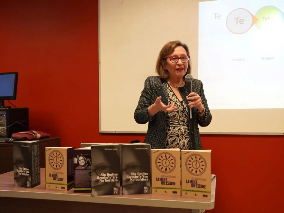 Ella Duarte, durante una de las actividades de la Libroferia Encarnaci�n. Cortes�a