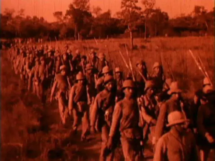 Escena del documental emEn el infierno del Chaco/em. Cortes�a