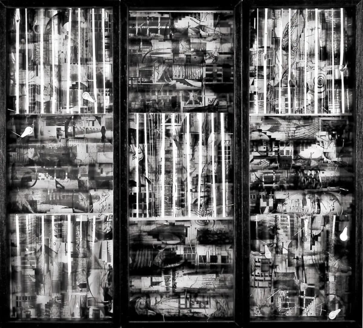 Pedro Barrail, emSin título/em, s/f. Acetato impreso, tríptico. Colección Mendonca.