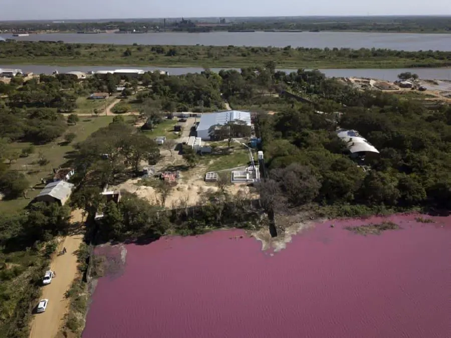 Empresa Waltrading en la laguna Cerro, localidad de Limpio, Paraguay. Fotograf�a de Jorge S�enz difundida en sus redes sociales el d�a 5 de agosto de 2020.