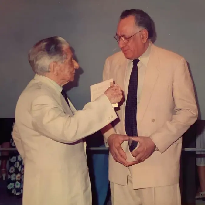 Augusto Roa Bastos y Domingo Rivarola. Cortes�a