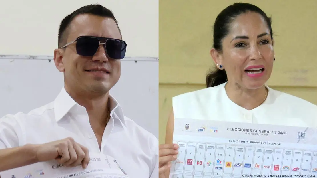 Daniel Noboa y Luisa Gonz�lez. Foto: DW