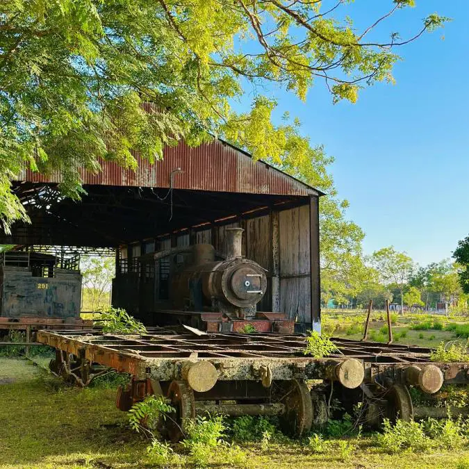 Ex estación del ferrocarril de San Salvador, Guairá. Cortesía