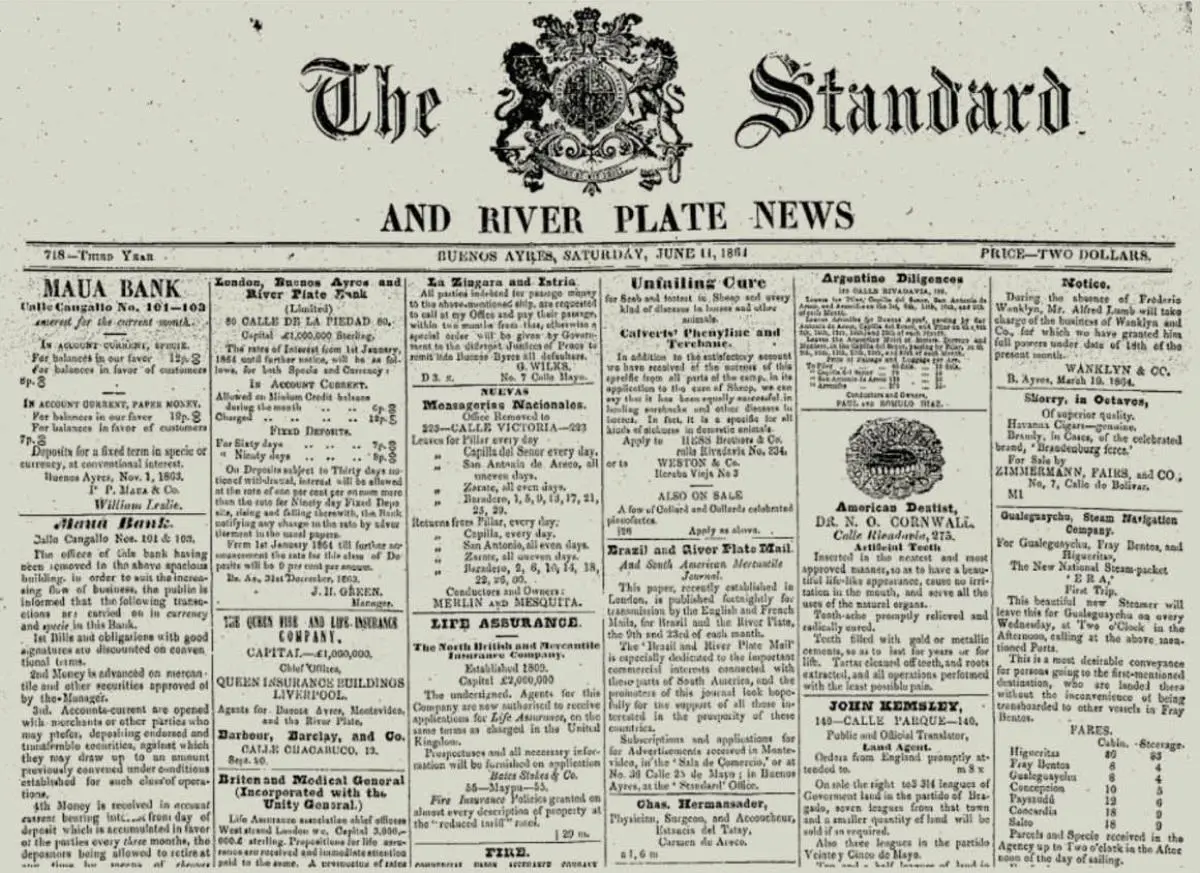 emThe Standard/em, edici�n de junio de 1864. Cortes�a