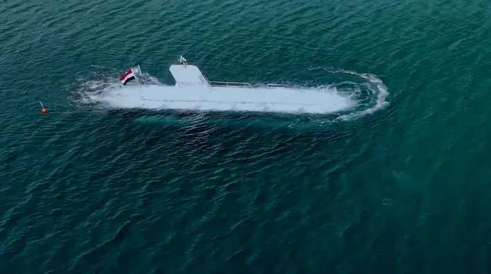 El submarino tur�stico de Sindbad Submarines naufrag� cerca de Hurghada con 45 pasajeros a bordo. Foto: Infobae.
