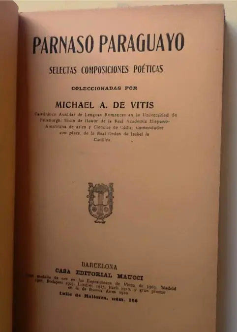 emParnaso Paraguayo/em, de Michael Angelo de Vitis. Cortesía
